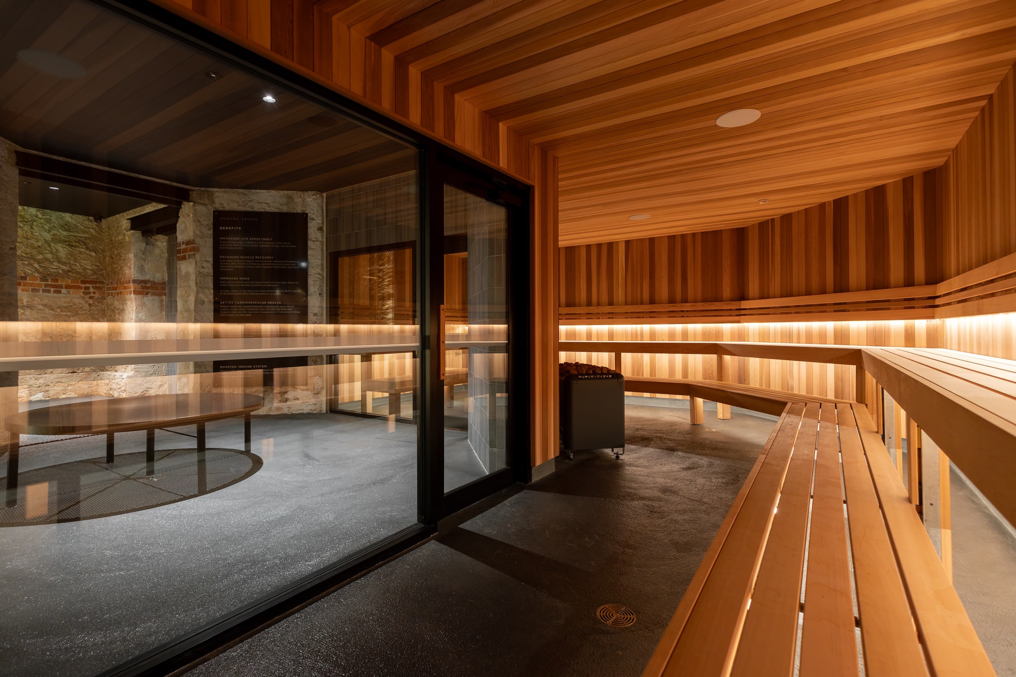 Alchemy Saunas, East Fremantle, heritage bathhouse with magnesium pool and cedar saunas
