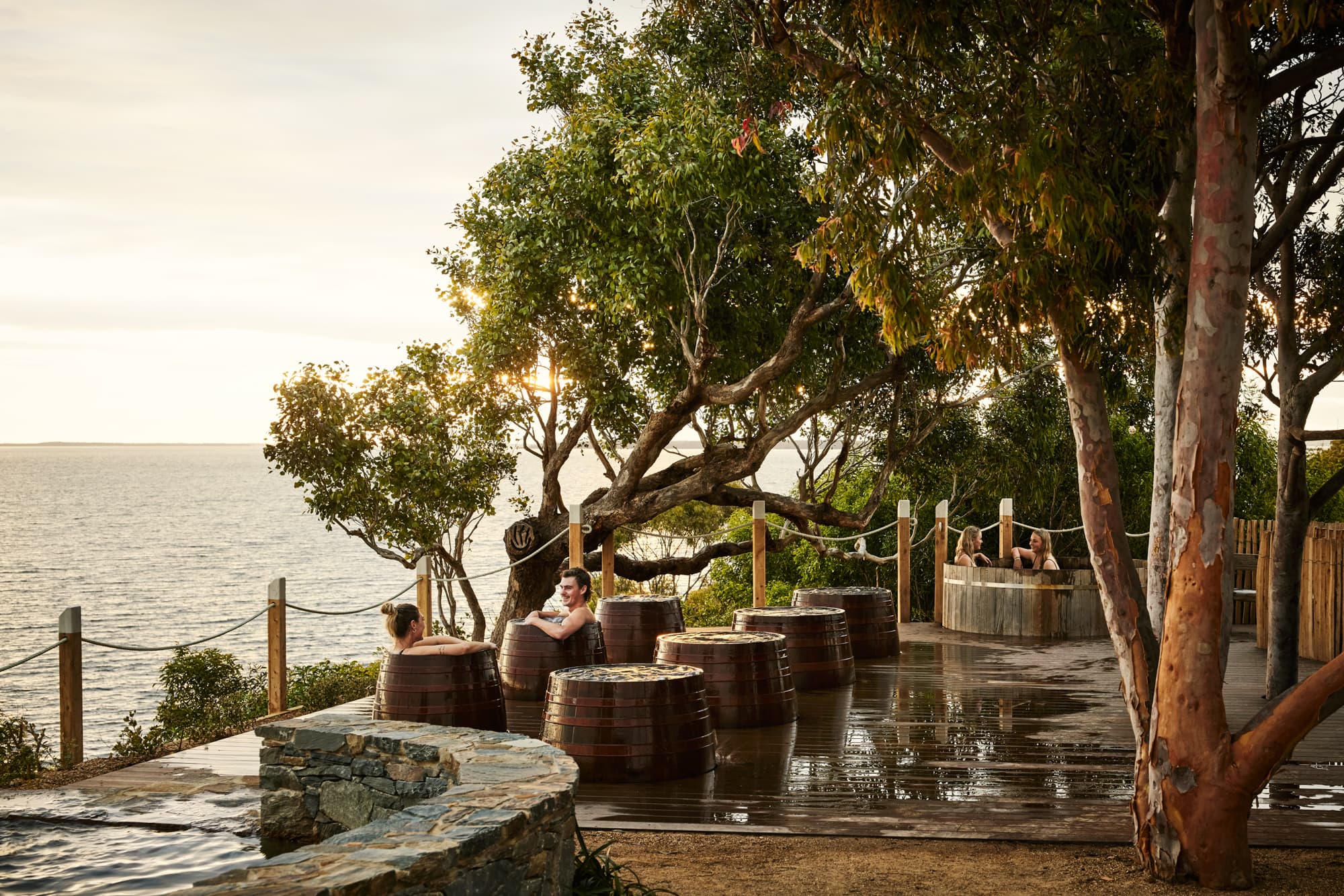 Metung Hot Springs, infinity hot spring overlooking the Gippsland Lakes