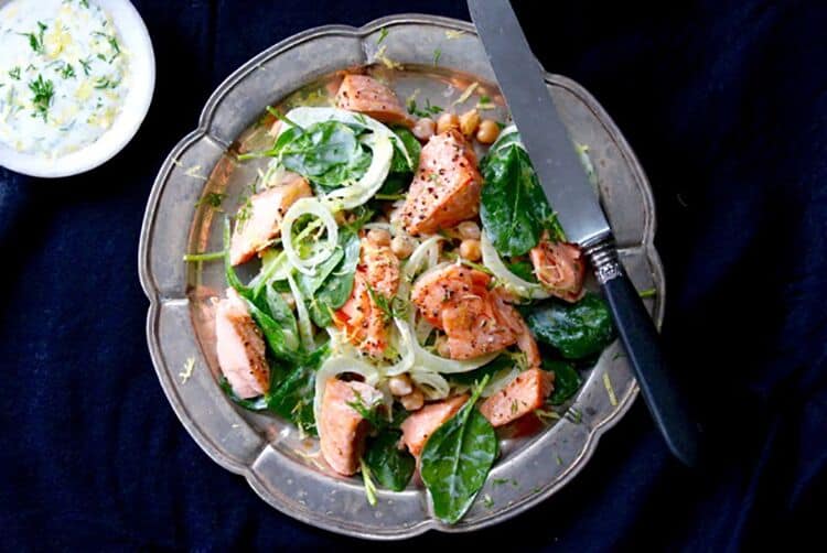 Recipe: Skin-Loving Pulled Salmon Salad