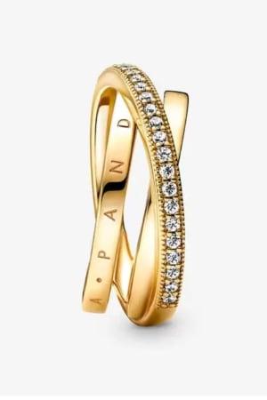 Pandora crossover triple band ring