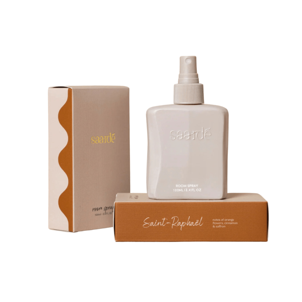 Saarde Saint-Raphael Room Spray bottle on a styled surface