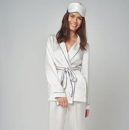Jasmine and Will Silk Wrap Pyjama Set