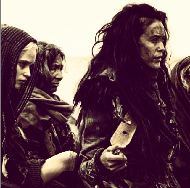 With Abbey Lee on the set of Max max: Fury Road