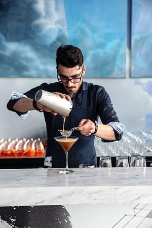 Delicious Coffee Martinis in the Making at the Lavazza Marquee