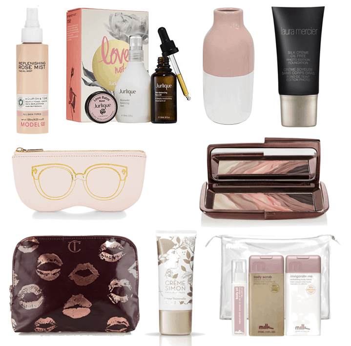 ModelCo Rose Mist , Jurlique Indulgent Face Care , Madras Link Dip Dye Pink Vase , LAURA MERCIER SILK CREME PHOTO EDITION FOUNDATION , Rebecca Minkoff Sunnies Pouch , Hourglass Modernist Eyeshadow Palette , Charlotte Tilbury Signature Coated Twill Make Up Bag , creme simon brightening detox , Milk by Lindy Klim Gift Pack
