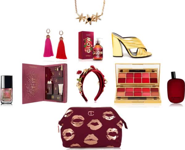 Sarah & Sebastian Star Cluster Necklace , Lanvin Enameled Brass Tassel Earrings , Jurlique Limited Edition Rose Body Oil , Gucci Padded Metallic Leather Mules , Chanel Le Vernis Nail Colour in 675 Troublante , Charlotte Tilbury Book of Makeup Magic , Dolce & Gabbana Embellished Velvet Headband , By Terry Gold Jewel Lip Kiss Palette , Comme Des Garçons Floriental Eau de Parfum , Charlotte Tilbury 3RD EDITION MAKEUP CASE