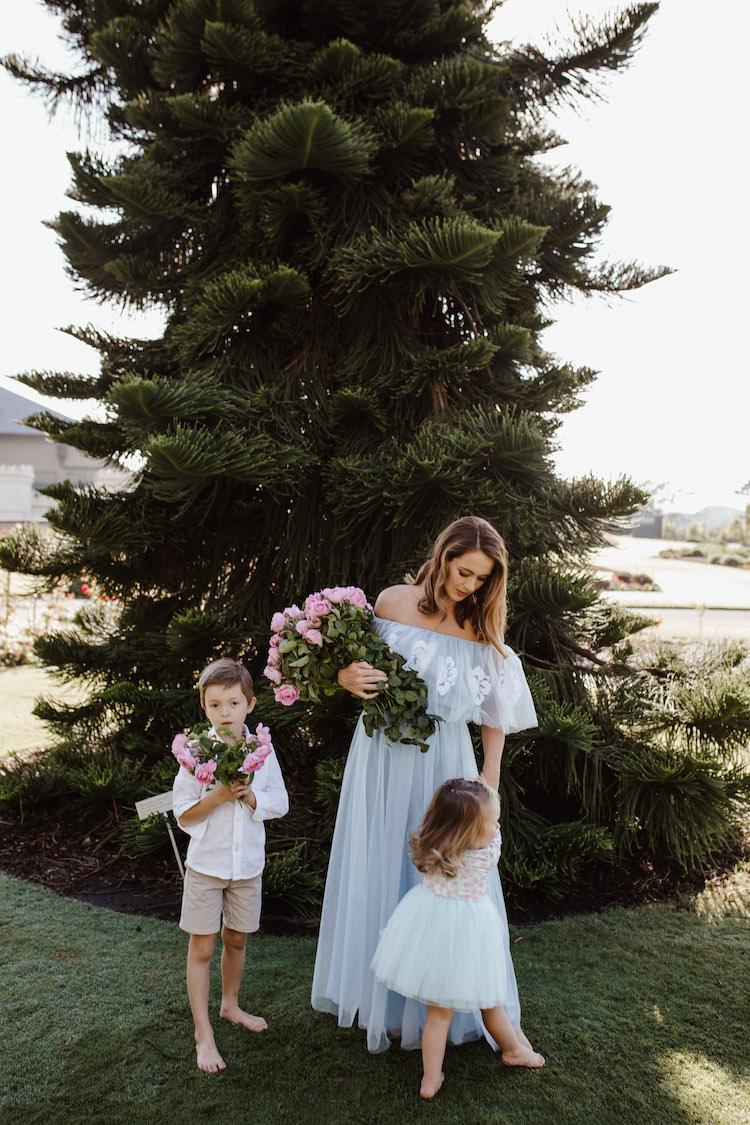 Sigourney with son, Max, and daughter, Luella