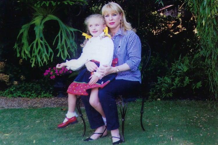 Tess as a child with her mother, Sab