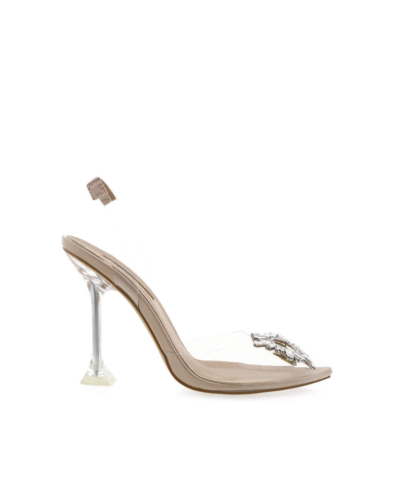 Billini Francesca Heel — Nude Patent