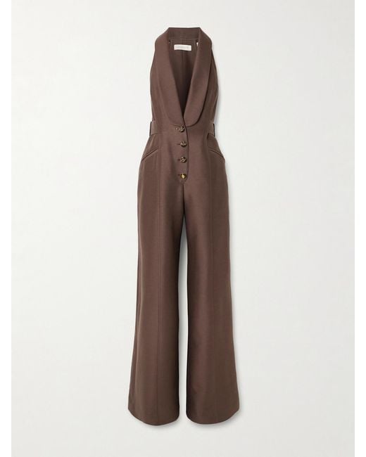 Zimmermann Alchemy Buckled Halterneck Jumpsuit