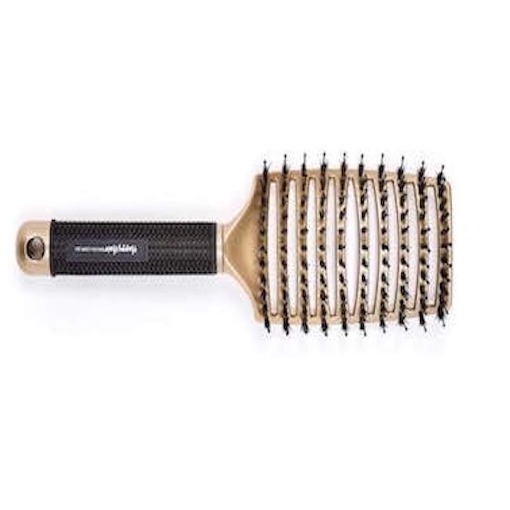 Happy Hairbrush in Gold