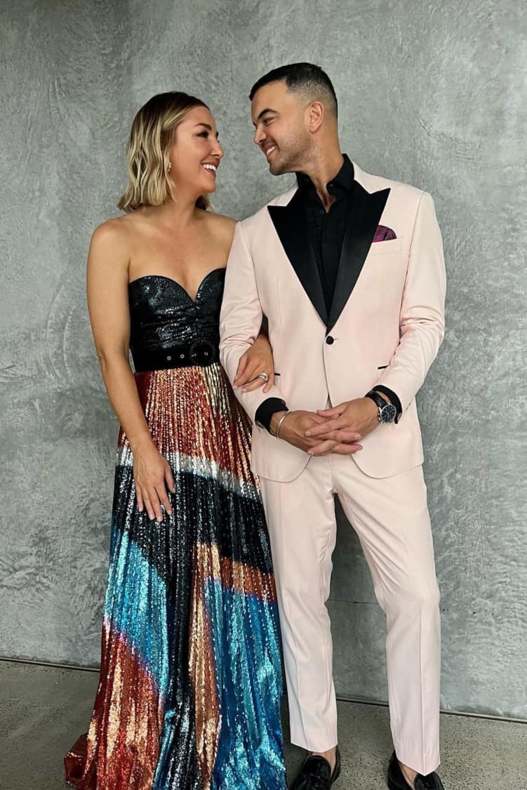 Guy Sebastian and Jules Sebastian getting ready for Kyle Sandiland’s wedding