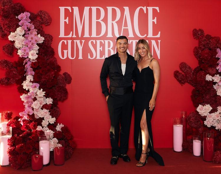 Guy Sebastian and his wife Jules Sebastian at the Embrace fragrance launch
