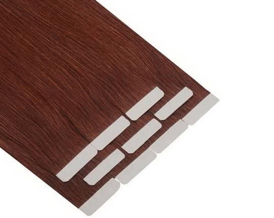 Superior Hair Ultra Seamless tape-in extensions colour-matched to brunette hair