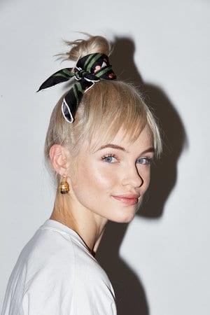 Scarf By Bess. Earrings By Valére