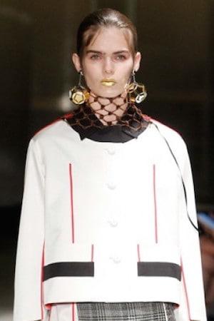 Gold Lips Were The Talking Point At Prada Ss16