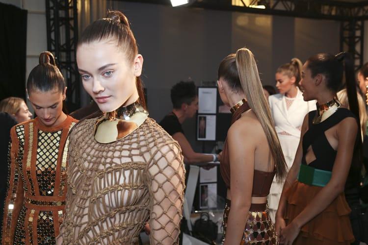 Backstage At Balmain Ss16