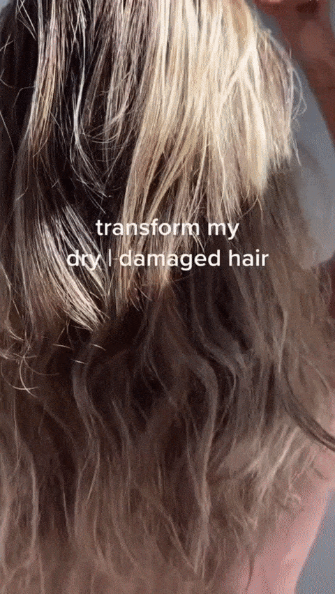 Epres bond repair treatment application showing the spray mist on hair