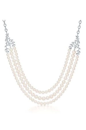 Tiffany’S Paloma Picasso Olive Leaf Pearl Necklace