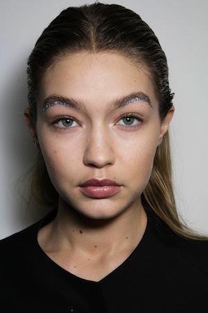 Gigi Hadid Backstage At Giambattista Valli Fall 2016