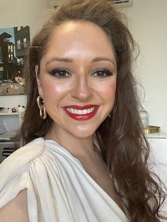 Version 1 – red lips and a pink cheek is making my overall whole complexion ruddy
