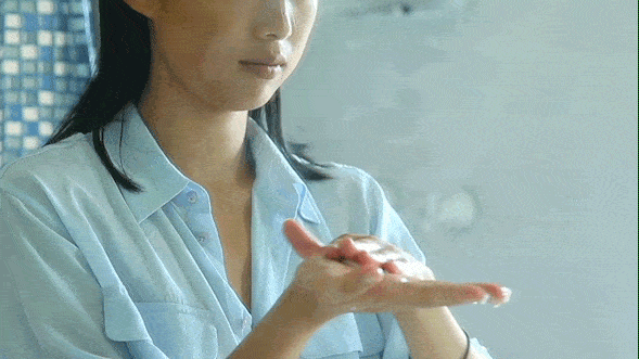 Step 2 – Turn it into a liquid by rubbing it gently between your palms