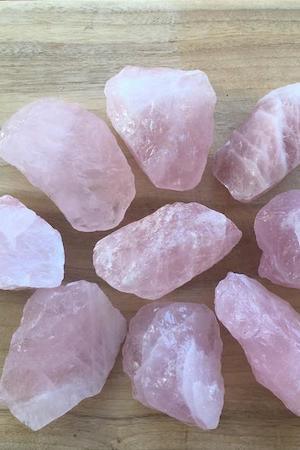 Rose quartz crystal