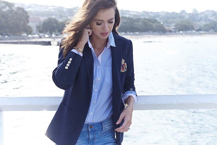 Sigourney Wears Tommy Blazer (On Sale Now At David Jones); And Tommy Shirt (Also On Sale) And Mih Jeans