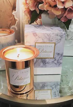 Amy Jean Palazzo candles in Coconut Splice fill the room