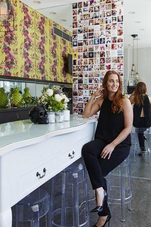 Owner Natalie is at Home in the Salon