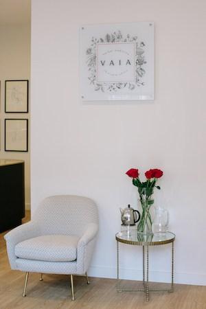 Treatment products and skincare display at Vaia Beauty Darlinghurst