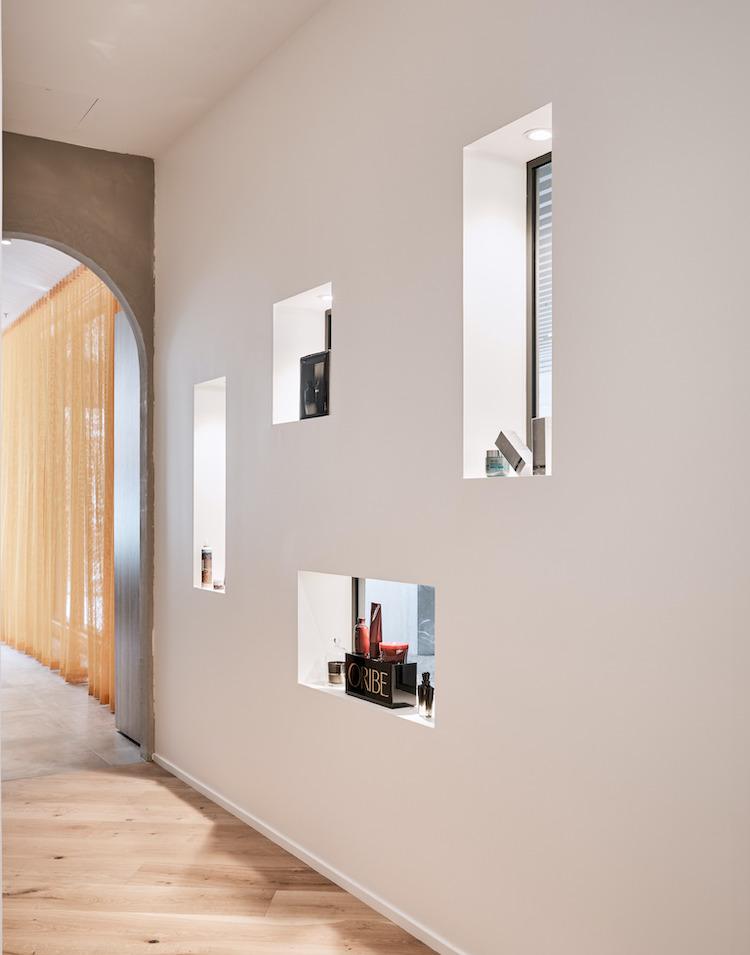 Close-up of KODA Cutters salon interior details