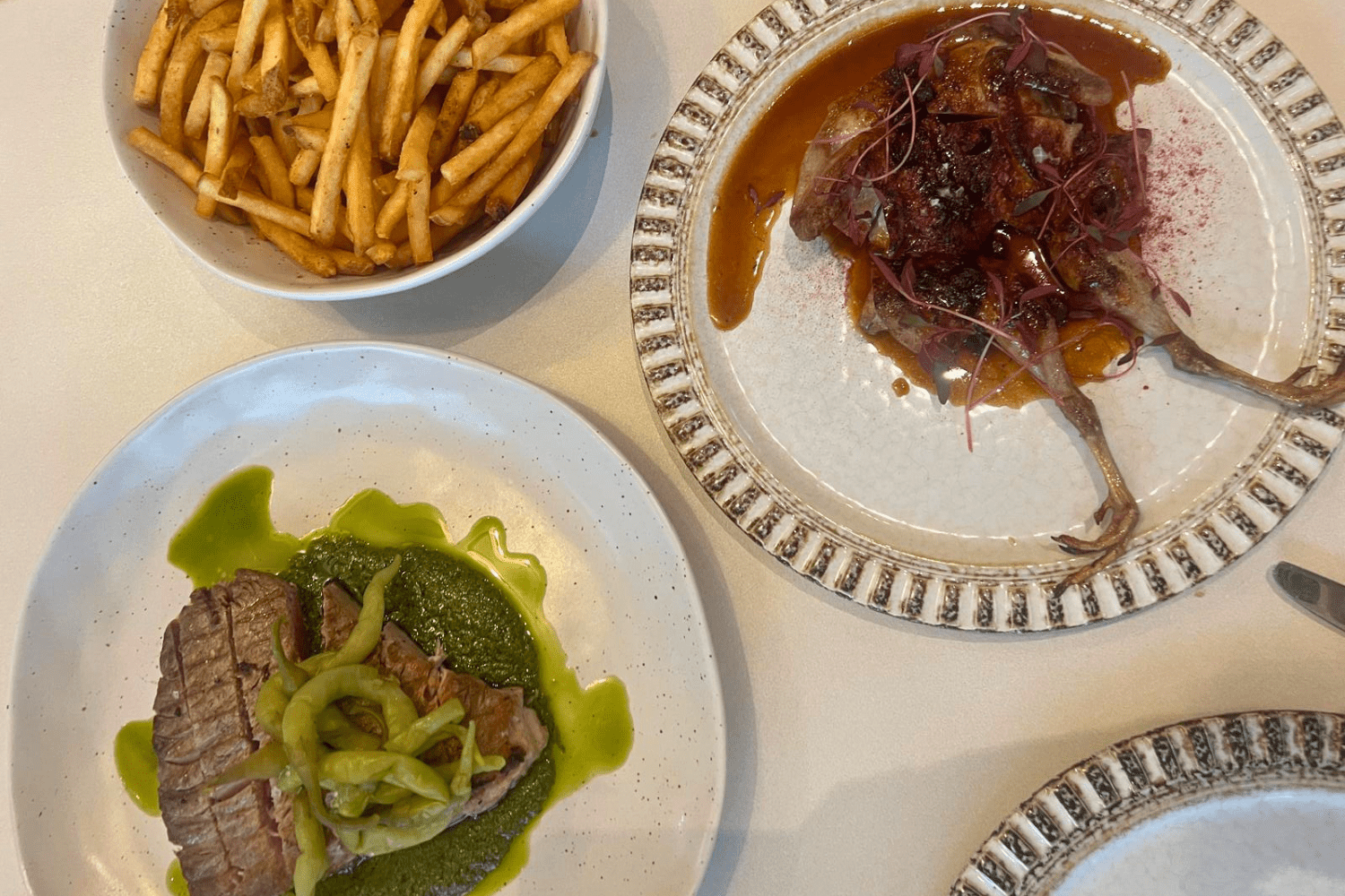 Food flatlay at Mondrian Gold Coast