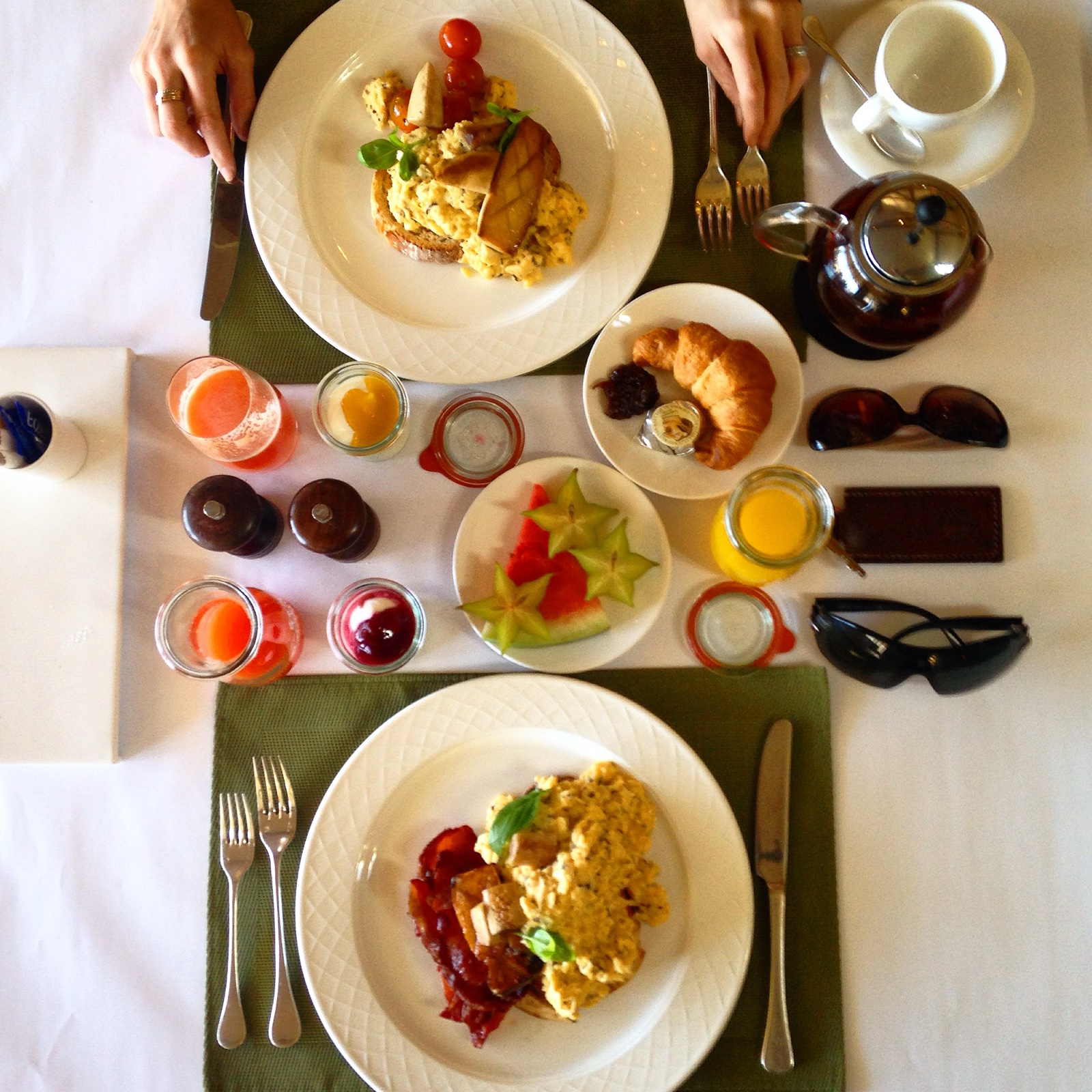 Breakfast at Wolgan Valley with the famous truffled eggs