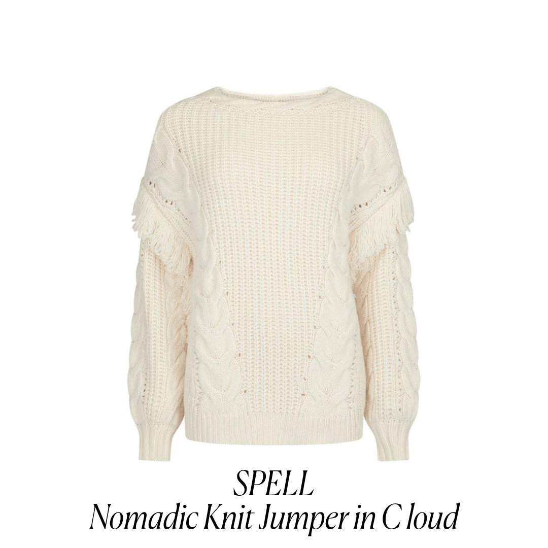 Cream knit jumper from the Sun Ranch style edit