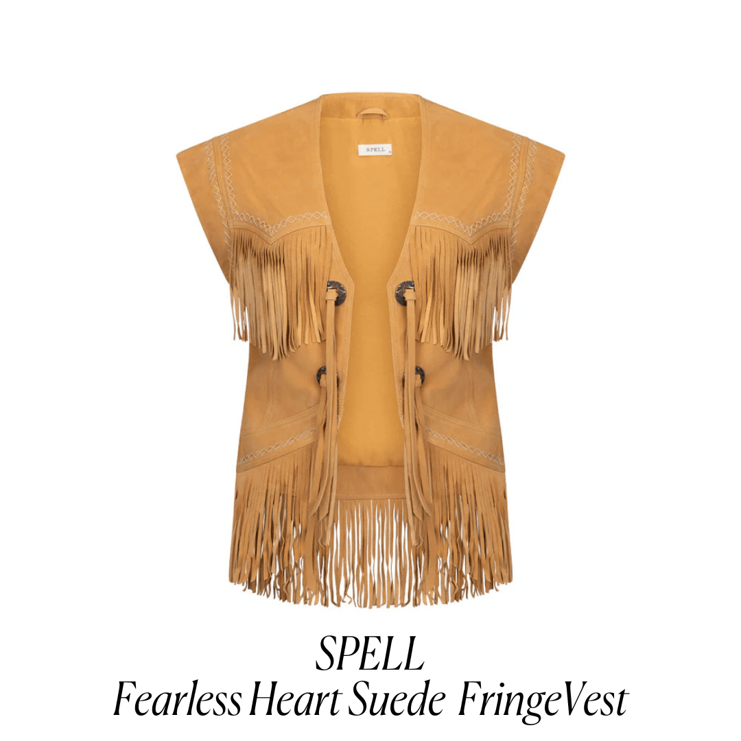 Tan fringe vest from the Sun Ranch style diary