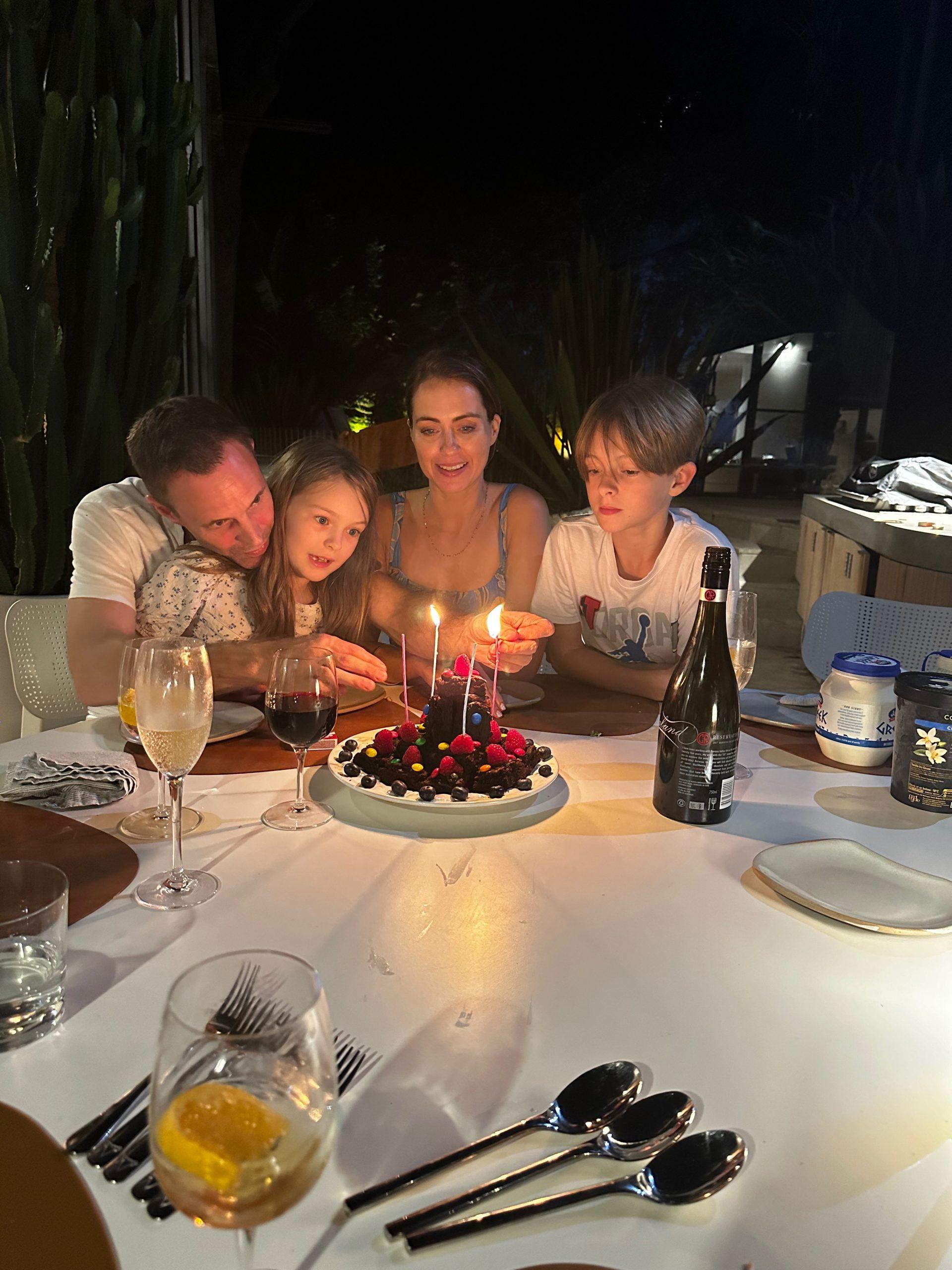 Children in pyjamas at Lulu's birthday sleepover, Crane Lodge Wild Luxury