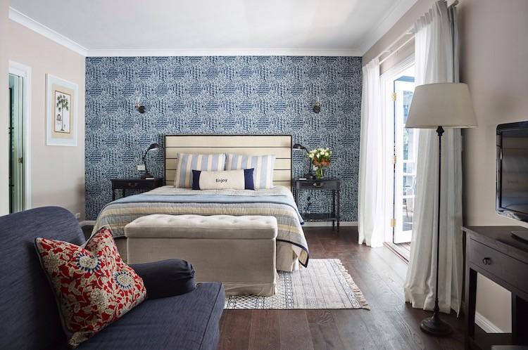 Coastal Luxe with French Doors That Look Out Onto the Gardens