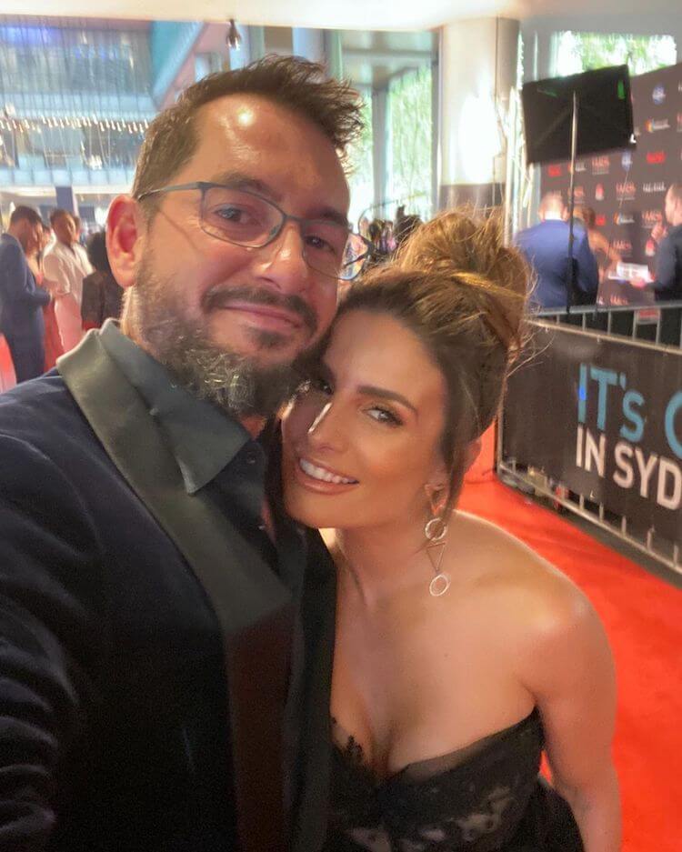 Red carpet ready with partner Adam Rigby