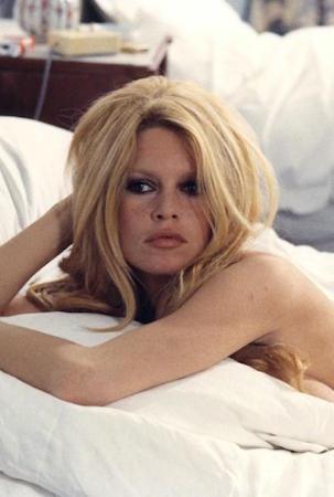 Brigitte Bardot signature beauty look with smoky eyes and nude lip