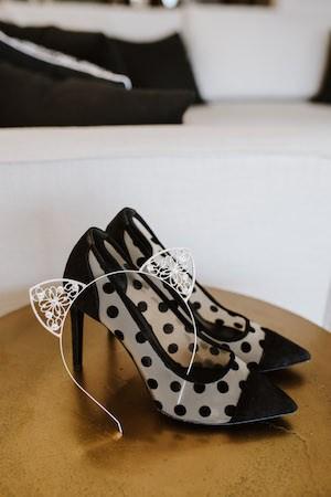 Jessica Rowe statement heels portrait