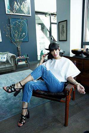 Athena Calderone portrait in her Dumbo apartment