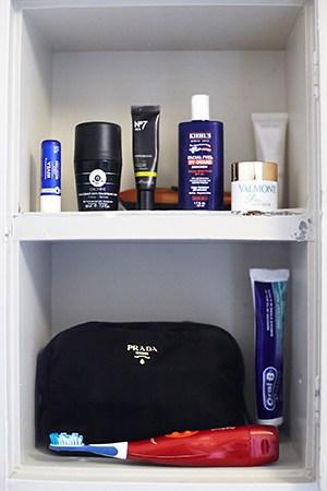 Peeping inside the Prada case; travel necessities and bathroom basics