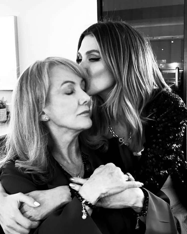 With her mother, Lea Goodrem
