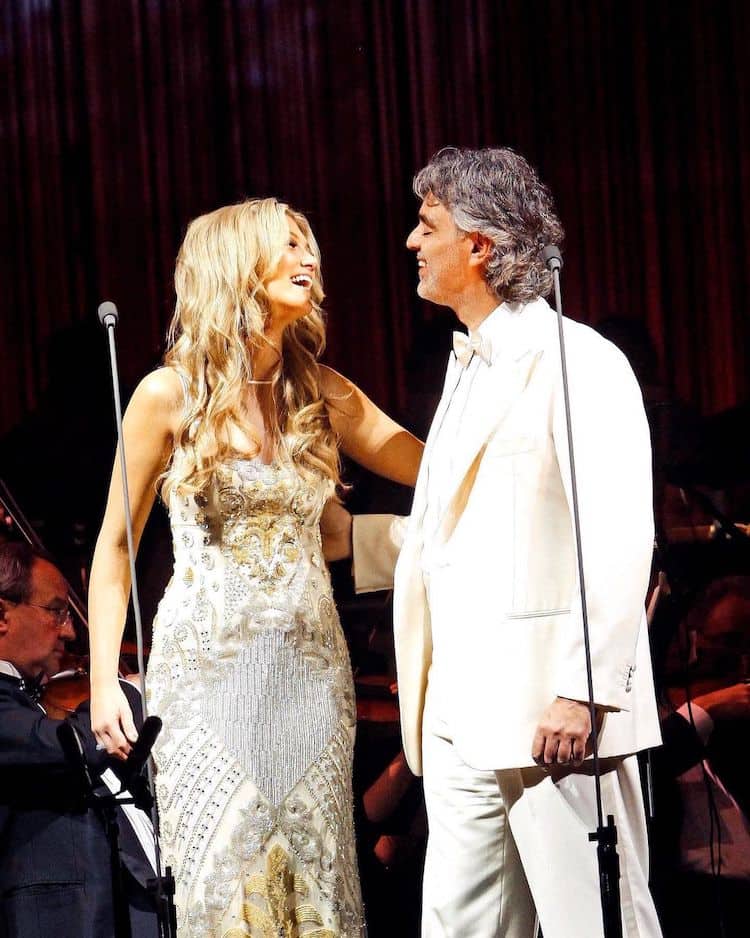 Performing with Andrea Bocelli