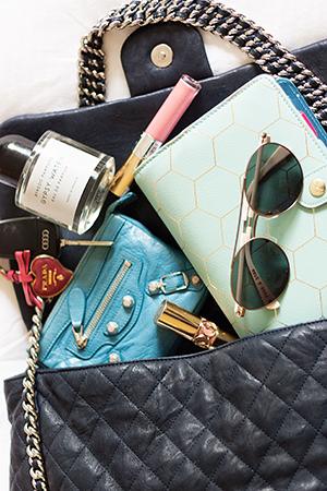 Hannah Grossberg handbag beauty essentials