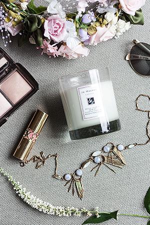 Hannah Grossberg Hourglass palette YSL lipstick and Jo Malone candle