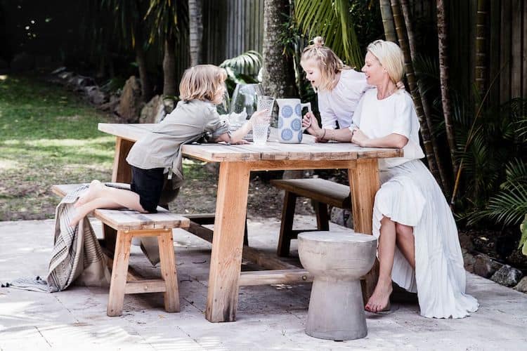 JACKSON WEARS MUNSTERKIDS, THROW FROM TINE K HOME, TABLE FROM EARLY SETTLER, STOOL FROM ALBI