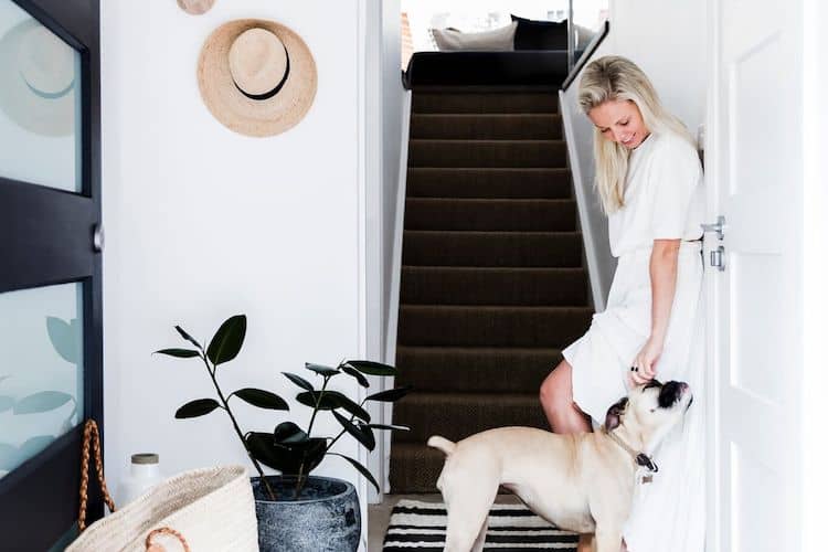 RUG FROM COUNTRY ROAD, HAT FROM SEED HERITAGE, BASKET FROM TINE K HOME