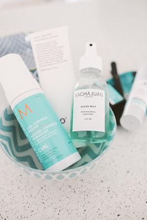 Lisa Hamilton haircare Moroccan Oil Sachajuan Evo and Eleven